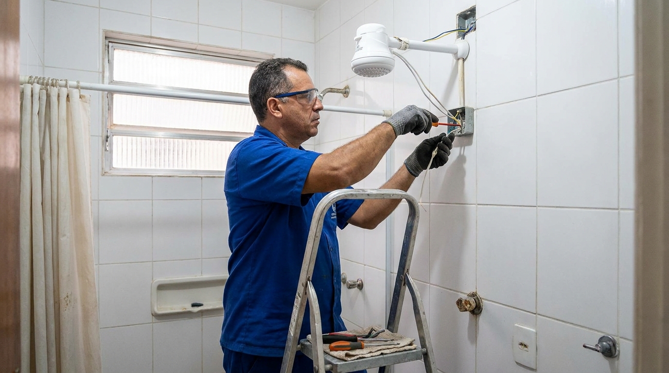 Instalacao de chuveiro eletrico em Maringá‑PR