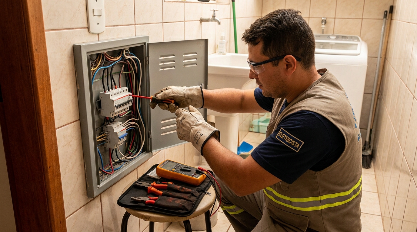 Instalacao de disjuntor residencial em Maringá‑PR
