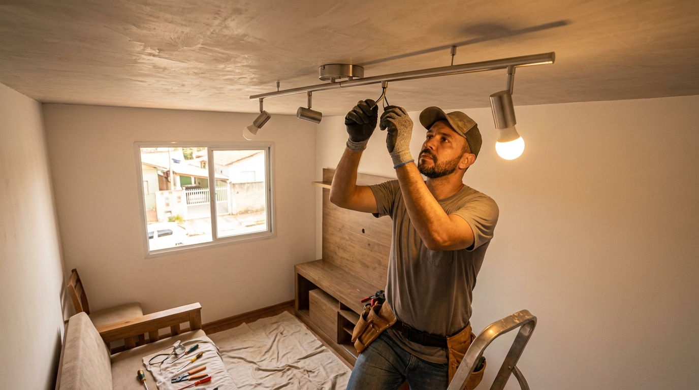 Instalacao de luminarias residencial em Maringá‑PR