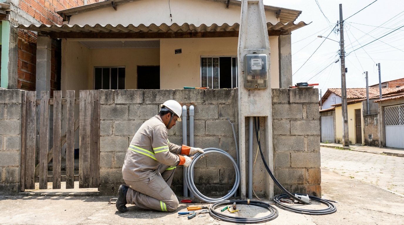 Instalacao de padrao de energia residencial em Maringá‑PR