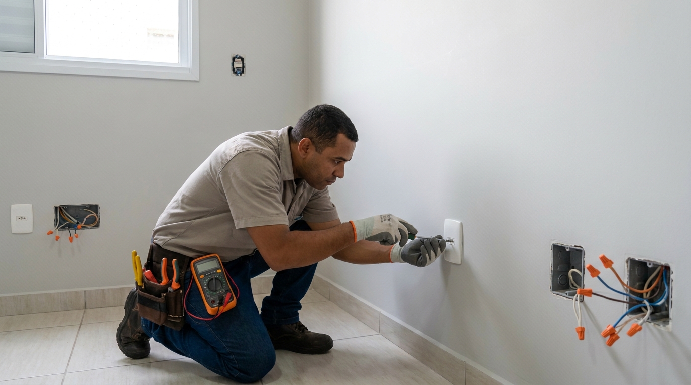 Instalacao de tomada e interruptor em Maringá‑PR
