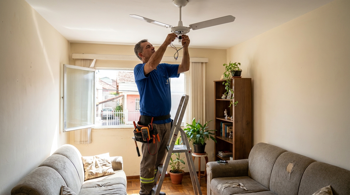 Instalacao de ventilador de teto em Maringá‑PR