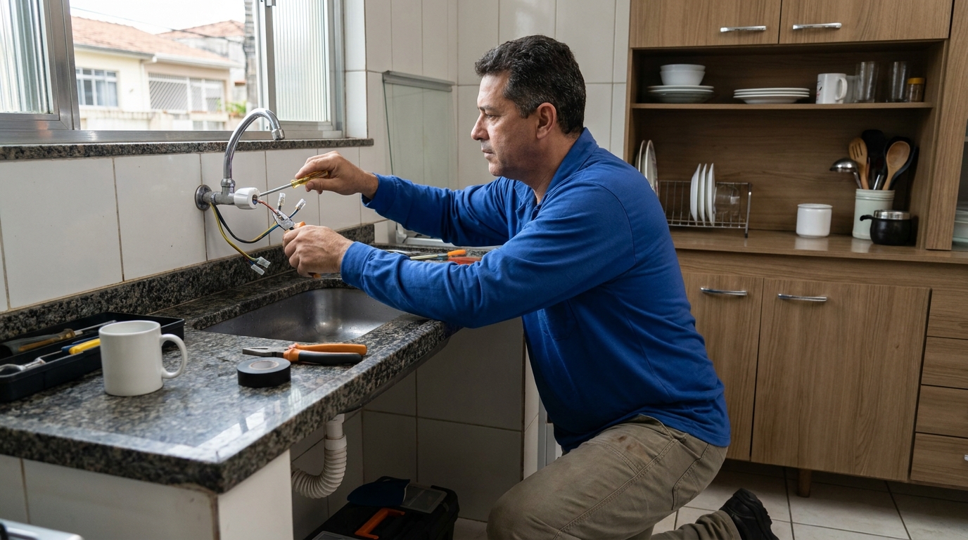 Troca de torneira eletrica em Maringá‑PR